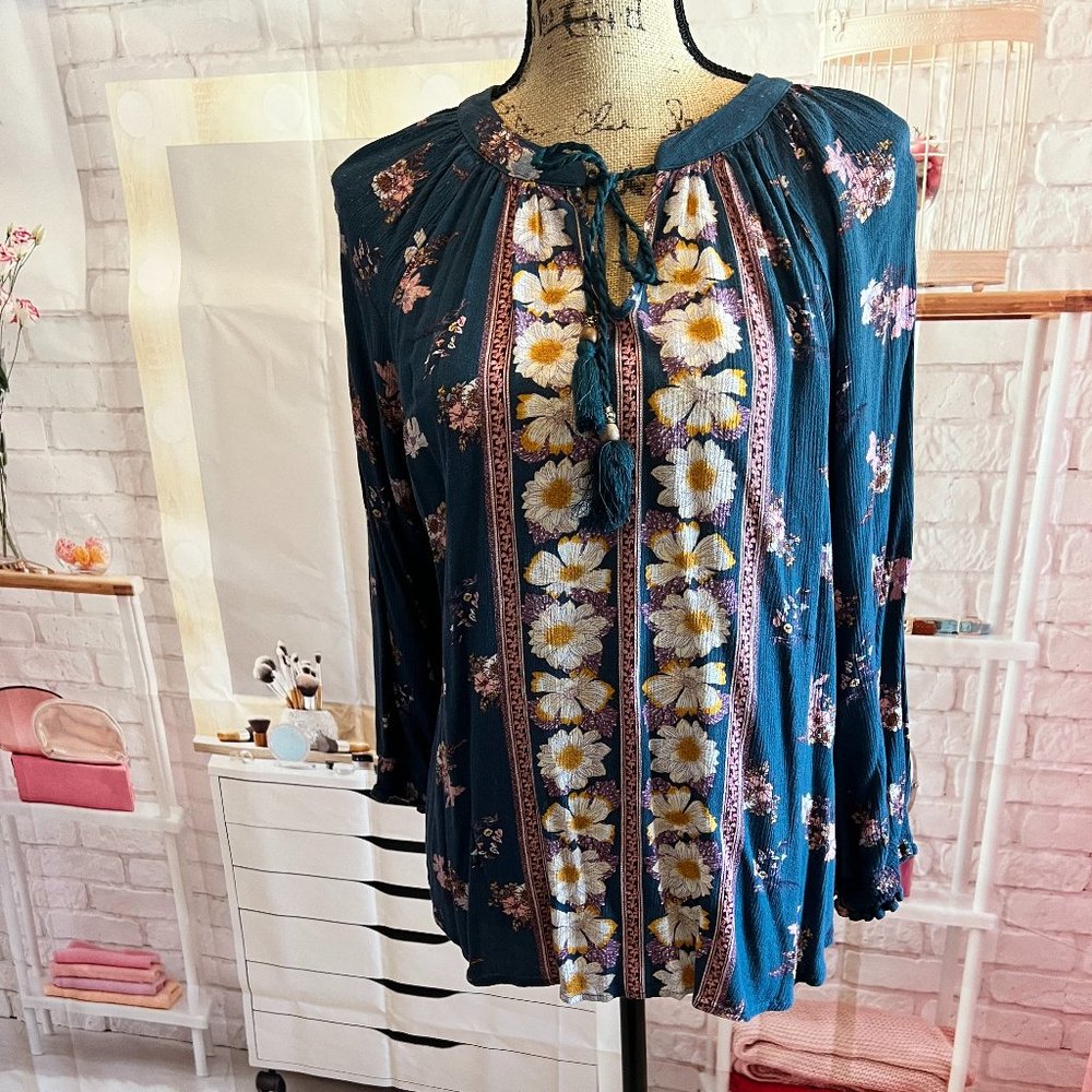 Pullover Tie Front Top